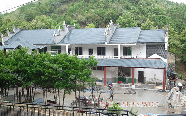 景區(qū)仿古合成樹(shù)脂瓦圖片